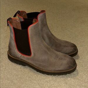 Men's taupe and orange suede Kenneth Cole Reaction Boots size 12